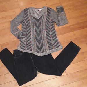 Long sleeve  multi color sweater